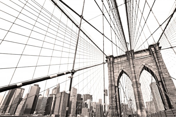 輸入壁紙 カスタム壁紙 PHOTOWALL / Manhattan Bridge New York (e23177)
