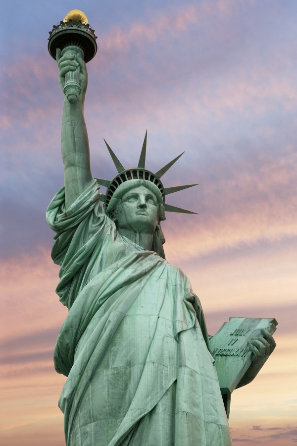 輸入壁紙 カスタム壁紙 PHOTOWALL / Statue of Liberty under a vivid sky (e23194)