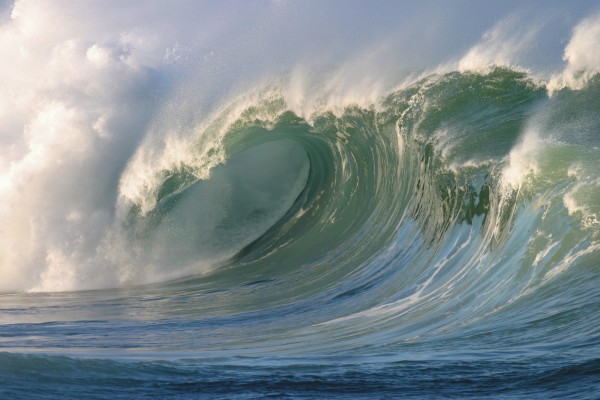輸入壁紙 カスタム壁紙 PHOTOWALL / Wave breaking at Waimea Bay (e23201)