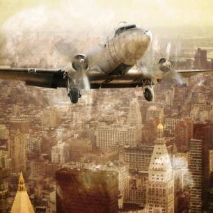 輸入壁紙 カスタム壁紙 PHOTOWALL / Vintage Flight (e23202)