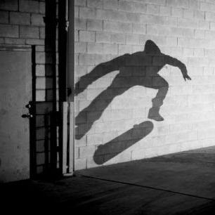 輸入壁紙 カスタム壁紙 PHOTOWALL / Shadow Skateboarder (e23212)