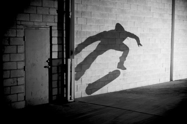 輸入壁紙 カスタム壁紙 PHOTOWALL / Shadow Skateboarder (e23212)