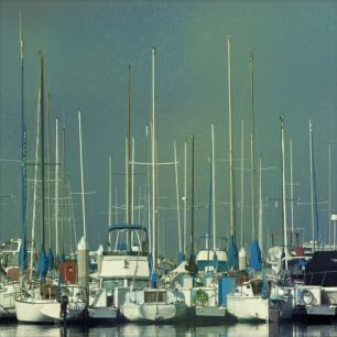 輸入壁紙 カスタム壁紙 PHOTOWALL / Harbor Boats (e23459)