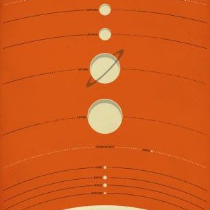輸入壁紙 カスタム壁紙 PHOTOWALL / Solar System - Orange (e23911)