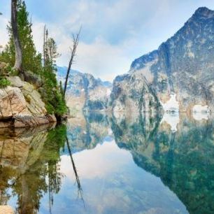 輸入壁紙 カスタム壁紙 PHOTOWALL / Mountain Lake with Mirror Reflection (e24033)