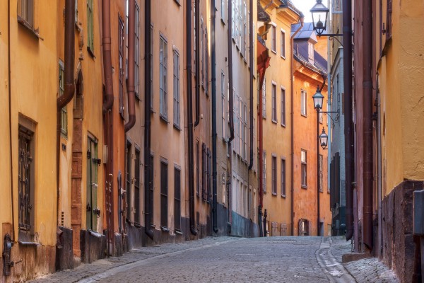 輸入壁紙 カスタム壁紙 PHOTOWALL / Street in Stockholm Old Town (e24169)