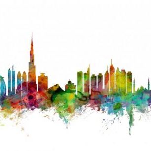輸入壁紙 カスタム壁紙 PHOTOWALL / Dubai Skyline (e24177)