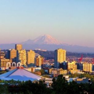 輸入壁紙 カスタム壁紙 PHOTOWALL / Seattle and Mount Rainier (e24525)