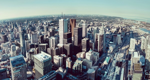 輸入壁紙 カスタム壁紙 PHOTOWALL / Aerial View of Downtown Toronto (e24527)