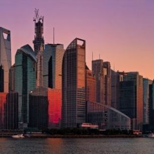 輸入壁紙 カスタム壁紙 PHOTOWALL / Sundown on Shanghai (e24530)