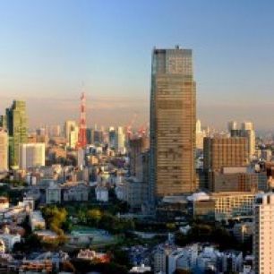 輸入壁紙 カスタム壁紙 PHOTOWALL / Midtown, Roppongi Hills and Tokyo Tower at Sunset (e24531)