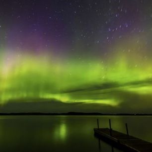輸入壁紙 カスタム壁紙 PHOTOWALL / Aurora Borealis over Burntside Lake (e24579)
