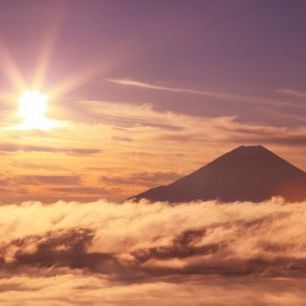 輸入壁紙 カスタム壁紙 PHOTOWALL / Mount Fuji and Sea of Clouds (e24684)