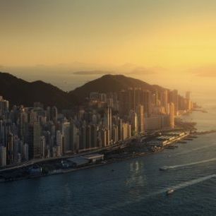 輸入壁紙 カスタム壁紙 PHOTOWALL / Hong Kong Coastline (e24671)