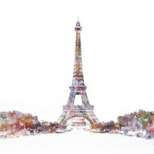 輸入壁紙 カスタム壁紙 PHOTOWALL / Eiffel Tower Color Splash (e23825)