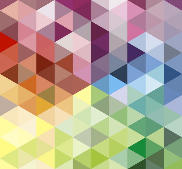 輸入壁紙 カスタム壁紙 PHOTOWALL / Colorful Triangles (e25007)