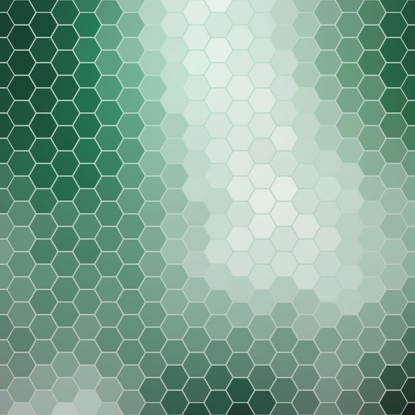 輸入壁紙 カスタム壁紙 PHOTOWALL / Emerald Green Hexagons (e25013)