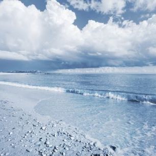 輸入壁紙 カスタム壁紙 PHOTOWALL / Blue Sea with Dramatic Clouds (e25160)