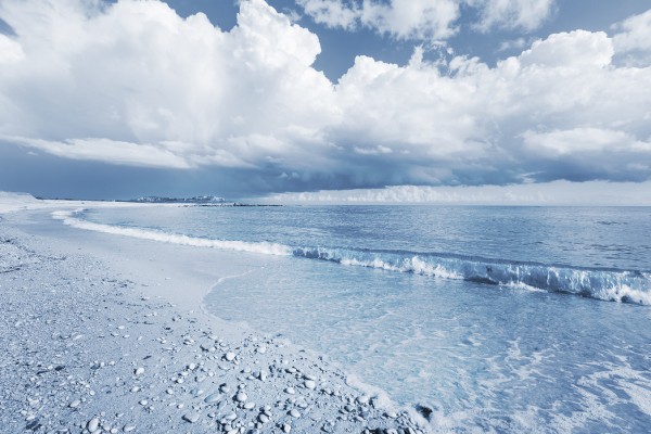 輸入壁紙 カスタム壁紙 PHOTOWALL / Blue Sea with Dramatic Clouds (e25160)