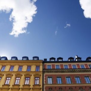 輸入壁紙 カスタム壁紙 PHOTOWALL / Vivid Colors of Buildings in Stockholm (e25267)