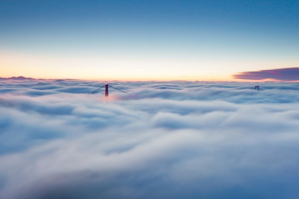 輸入壁紙 カスタム壁紙 PHOTOWALL / Fog over San Francisco (e29511)