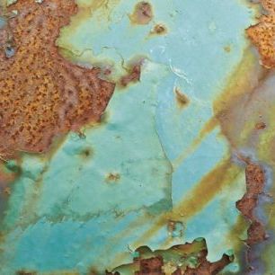 輸入壁紙 カスタム壁紙 PHOTOWALL / Turquoise and Rust (e23750)