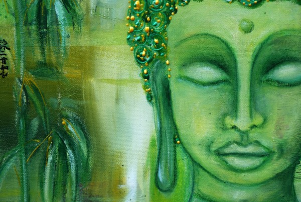 輸入壁紙 カスタム壁紙 PHOTOWALL / Buddha and Green Leaves (e40195)