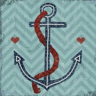 輸入壁紙 カスタム壁紙 PHOTOWALL / Nautical Love Anchor (e24845)