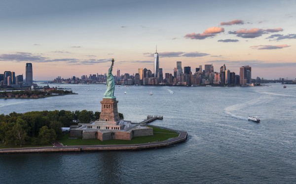輸入壁紙 カスタム壁紙 PHOTOWALL / Aerial View of Statue of Liberty (e40331)