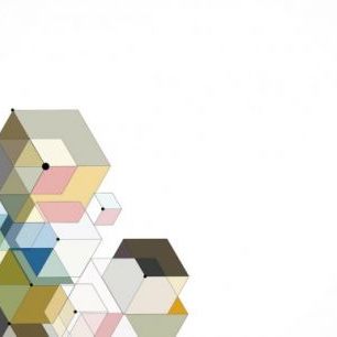 輸入壁紙 カスタム壁紙 PHOTOWALL / Abstract Color Hexagons (e24990)