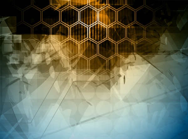 輸入壁紙 カスタム壁紙 PHOTOWALL / Abstract Hexagons (e24992)