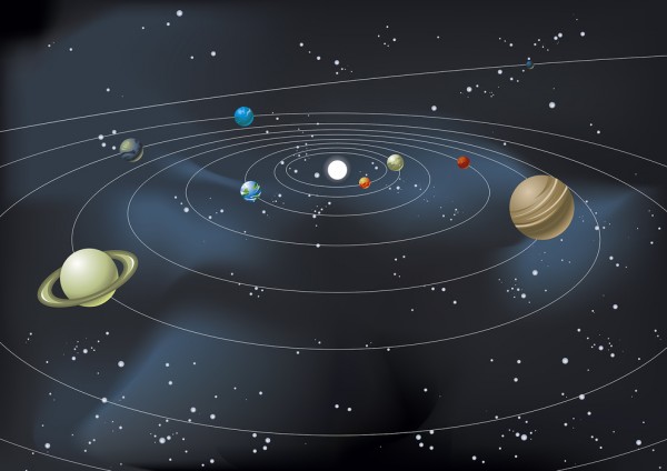 輸入壁紙 カスタム壁紙 PHOTOWALL / Planetary System (e25593)