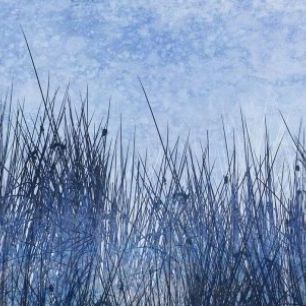 輸入壁紙 カスタム壁紙 PHOTOWALL / Blue Grass Silhouette (e25725)