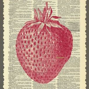 輸入壁紙 カスタム壁紙 PHOTOWALL / Strawberry and Text (e29854)