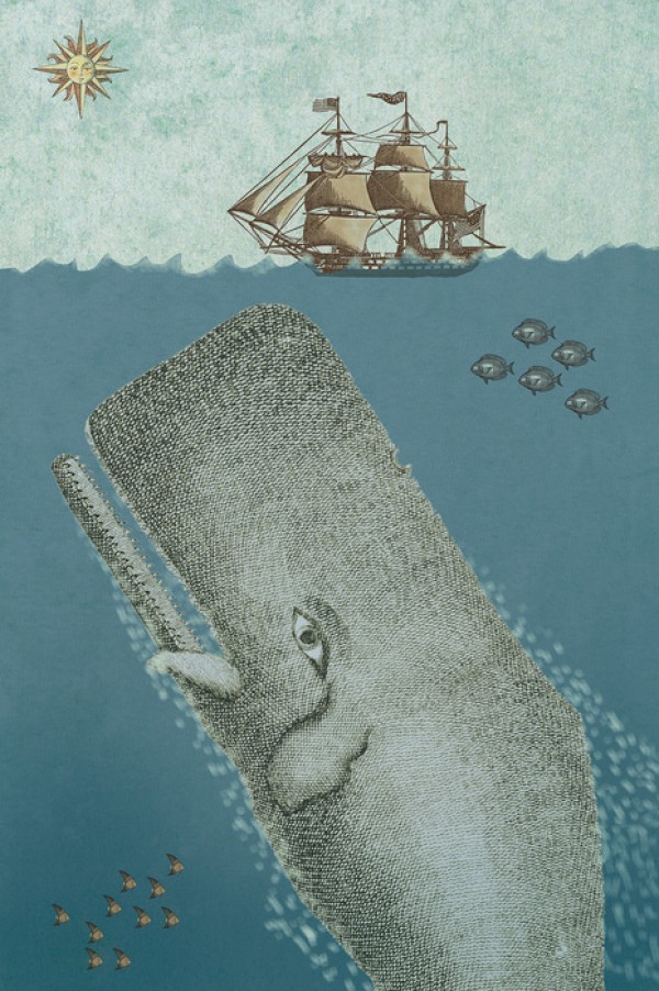輸入壁紙 カスタム壁紙 PHOTOWALL / Whale and Ship (e29861)