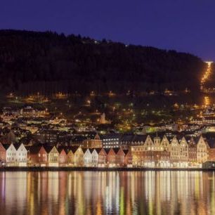 輸入壁紙 カスタム壁紙 PHOTOWALL / Colorful Houses of Bergen, Norway (e29924)