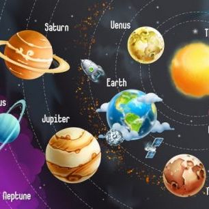 輸入壁紙 カスタム壁紙 PHOTOWALL / Solar System Planets (e25826)