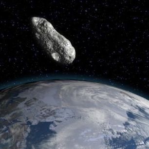 輸入壁紙 カスタム壁紙 PHOTOWALL / Asteroid and Planet Earth (e25837)