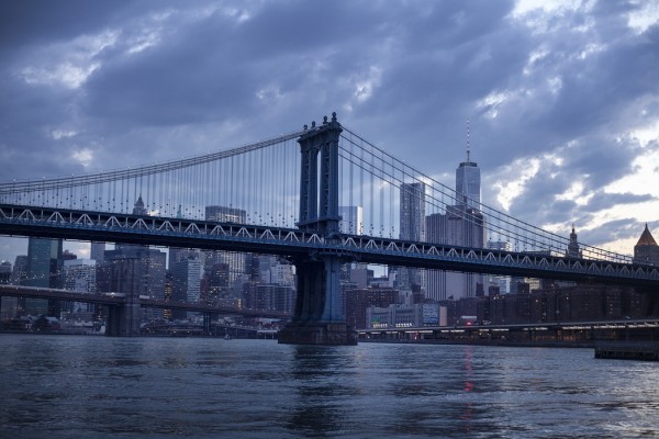 輸入壁紙 カスタム壁紙 PHOTOWALL / Brooklyn Bridge and Manhattan Bridge (e30035)