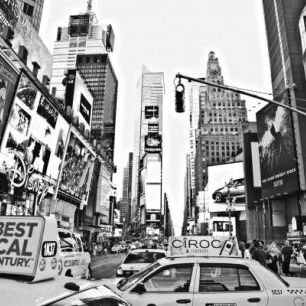 輸入壁紙 カスタム壁紙 PHOTOWALL / Cabs in Times Square, New York (e30037)