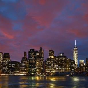 輸入壁紙 カスタム壁紙 PHOTOWALL / Sunset over Manhattan (e30041)