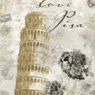 輸入壁紙 カスタム壁紙 PHOTOWALL / Love Pisa - Gold (e30092)