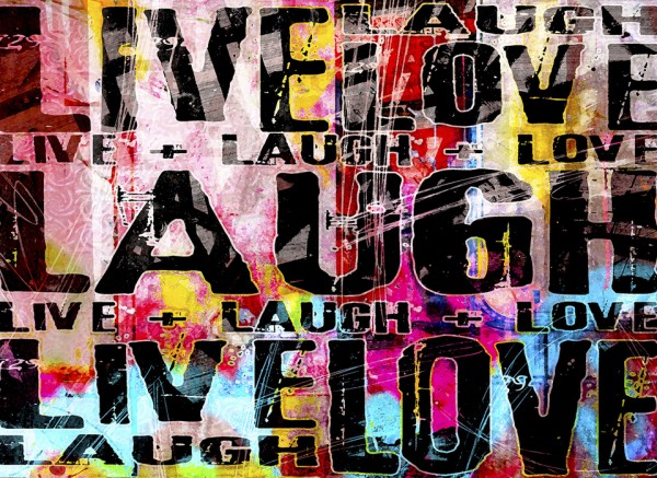 輸入壁紙 カスタム壁紙 PHOTOWALL / Live Laugh Love (e30177)