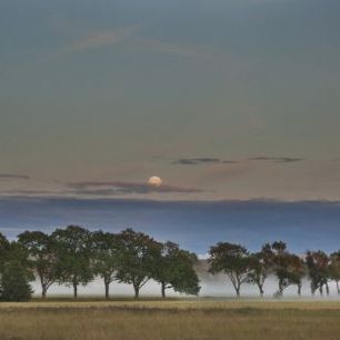 輸入壁紙 カスタム壁紙 PHOTOWALL / Moon over Swedish Landscape (e40472)