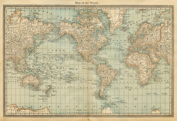 輸入壁紙 カスタム壁紙 Photowall Pale Vintage World Map 0314 壁紙屋本舗