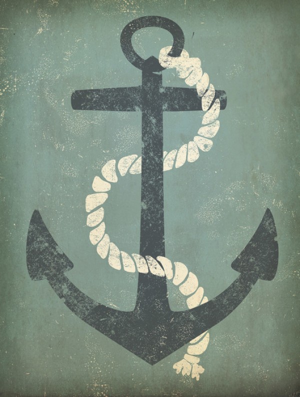 輸入壁紙 カスタム壁紙 PHOTOWALL / Nautical Anchor (e30326)