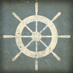 輸入壁紙 カスタム壁紙 PHOTOWALL / Nautical Shipwheel (e30329)