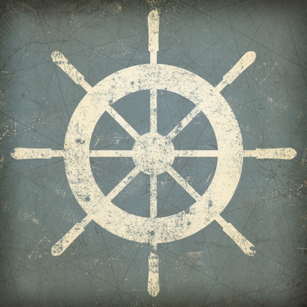 輸入壁紙 カスタム壁紙 PHOTOWALL / Nautical Shipwheel (e30329)