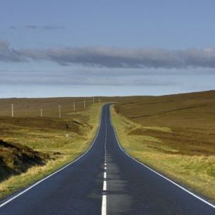 輸入壁紙 カスタム壁紙 PHOTOWALL / Empty Road in Shetland, Scotland (e40652)