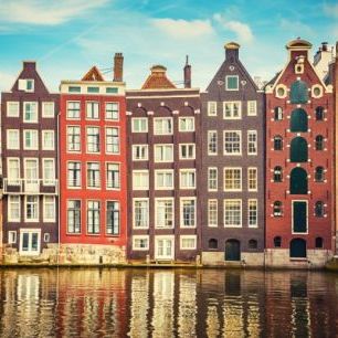 輸入壁紙 カスタム壁紙 PHOTOWALL / Amsterdam Houses with Water - shutterstock (e40654)